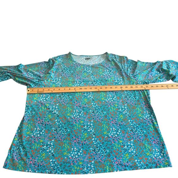 Land’s End Ditzy Floral Long Sleeve Rash Guard Athletic Tee Shirt Plus Sz 1X EUC - Picture 5 of 13